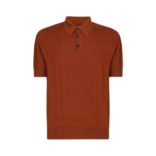 Logo Jacquard Short-Sleeved Polo Shirt