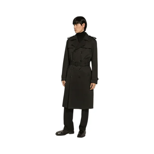 Belted Double-Breasted Trench Coat