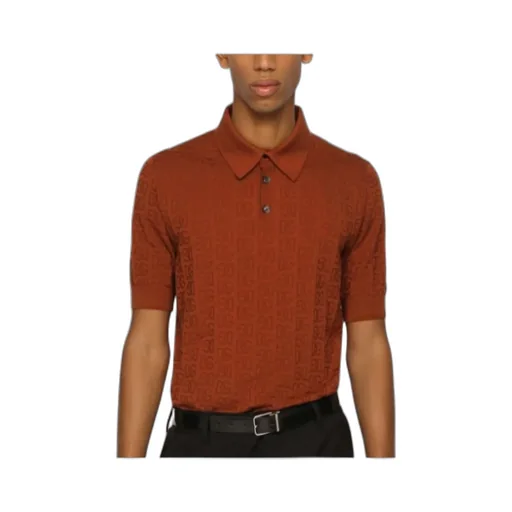 Logo Jacquard Short-Sleeved Polo Shirt