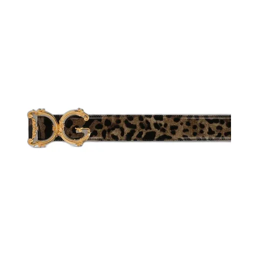 Leopard Printed Dg-Buckle Belt