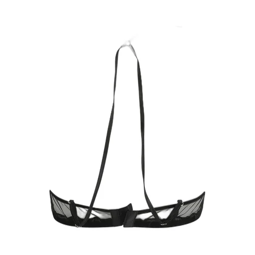 Panelled Tulle Satin Bra
