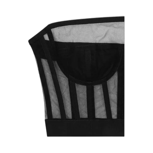 Boned-Bodice Cropped Tank Top