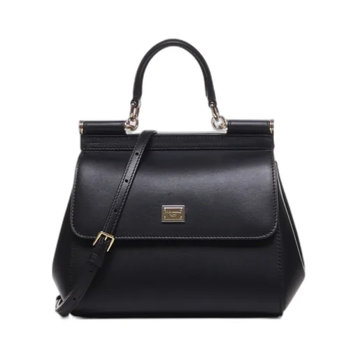 Logo Plaque Foldover Top Tote Bag