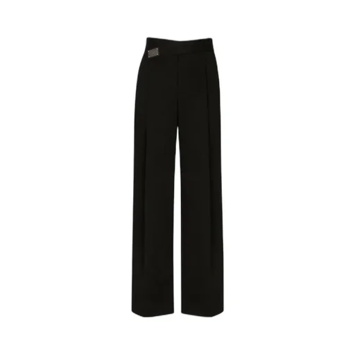 Logo Plaque Cotton Trousers