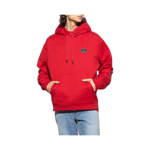 Logo Plaque Drawstring Hoodie