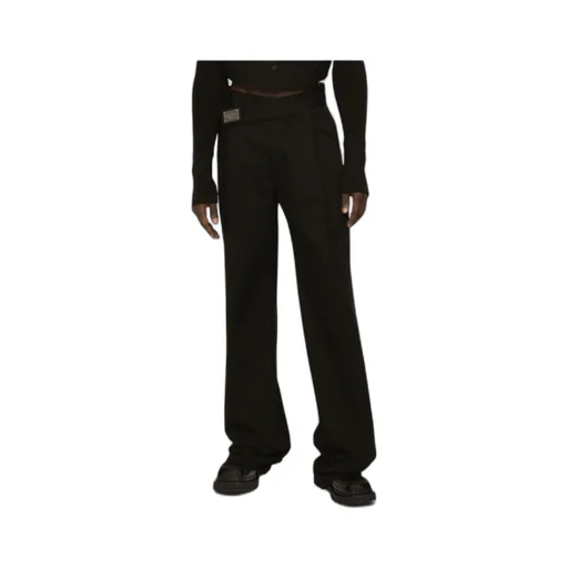 Logo Plaque Cotton Trousers