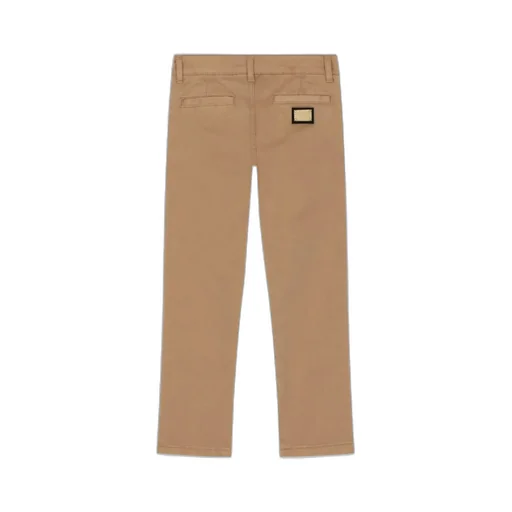 Logo Plaque Cotton Trousers