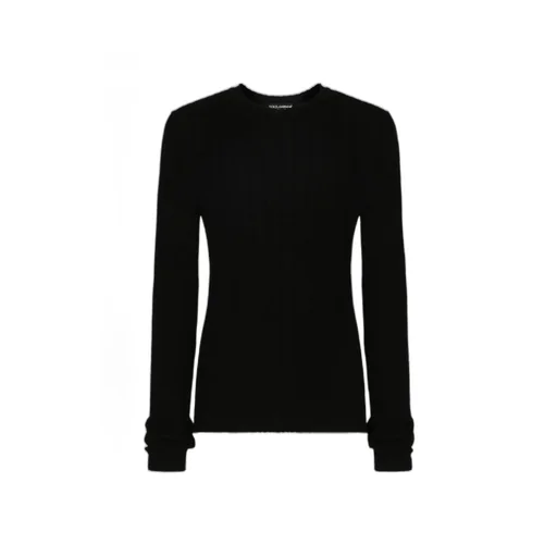 Long Sleeved Ribbed Knit Jumper