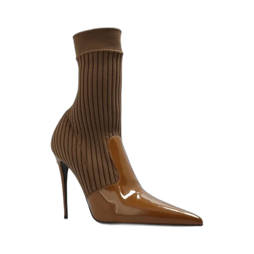 Pointed-Toe Heeled Boots