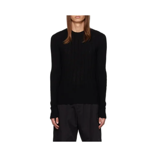 Long Sleeved Ribbed Knit Jumper
