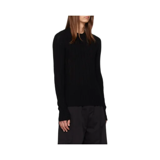 Long Sleeved Ribbed Knit Jumper