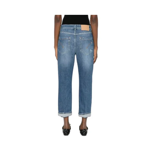 Buttoned Distressed Denim