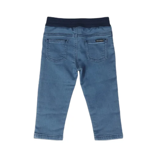 Drawstring-Waist Cotton-Blend Jeans
