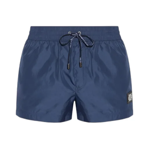 Logo-Plaque Drawstring Swim Shorts