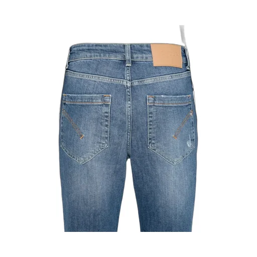 Buttoned Distressed Denim