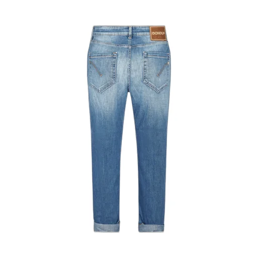 Jewel Button Straight-Leg Jeans