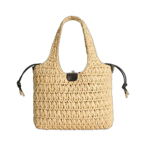 Woven-Raffia Tote Bag