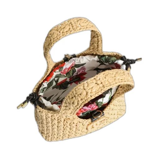 Woven-Raffia Tote Bag