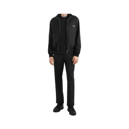 Logo-Patch Zip-Up Bomber Jacket