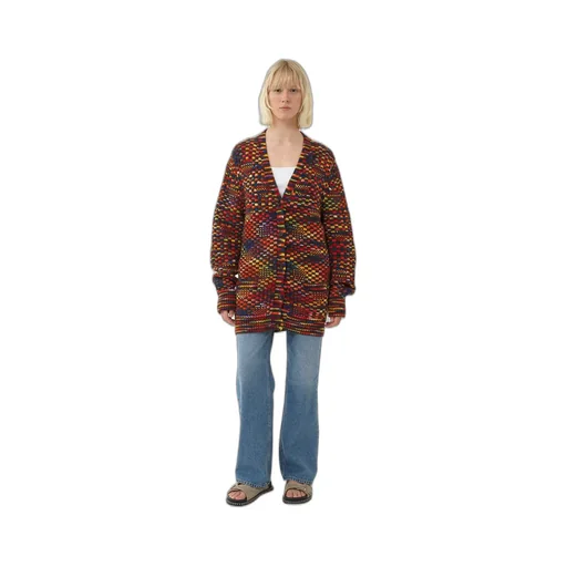 Generous V-Neck Knitted Cardigan