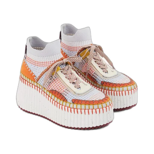 Nama Lace-Up Wedge Sneakers