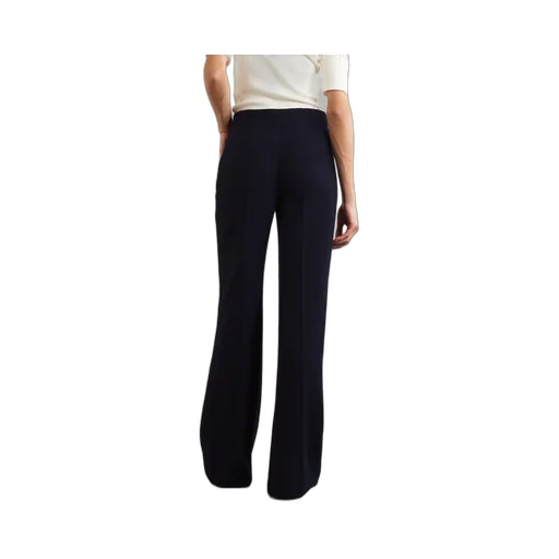 Side-Zip Flared Trousers