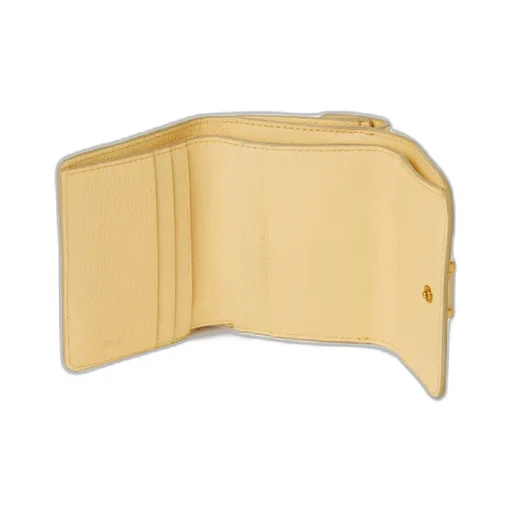 Logo Buckle Tri-Fold Wallet