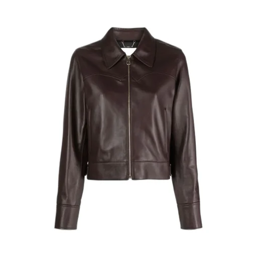 Zip-Up Leather Jacket