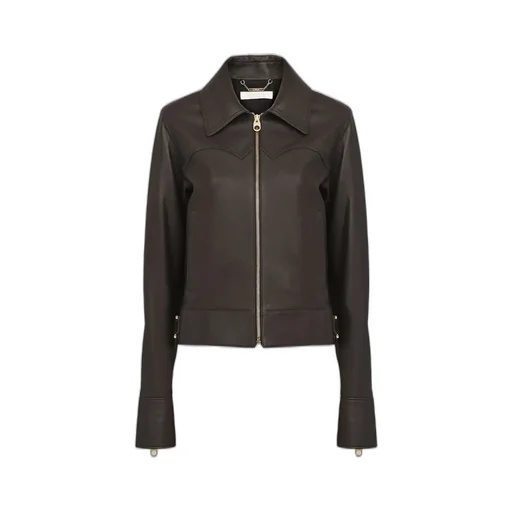 Zip-Up Leather Jacket