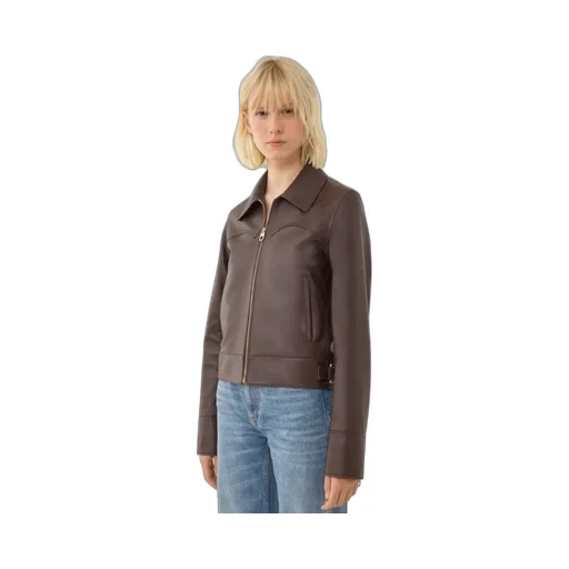 Zip-Up Leather Jacket