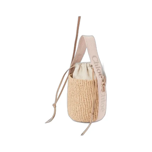 Woody Drawstring Small Basket Bag