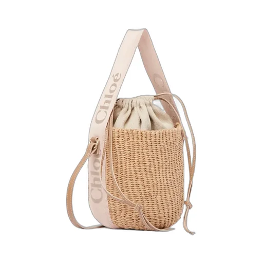 Woody Drawstring Small Basket Bag