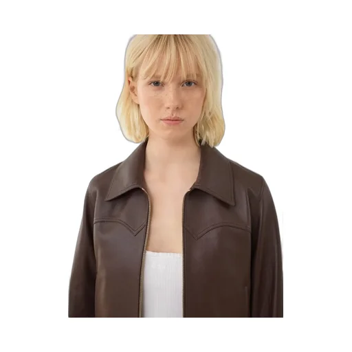 Zip-Up Leather Jacket
