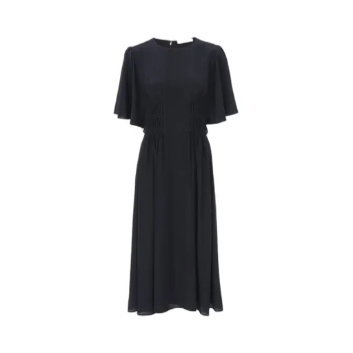 Wing Sleeved Flared Dress