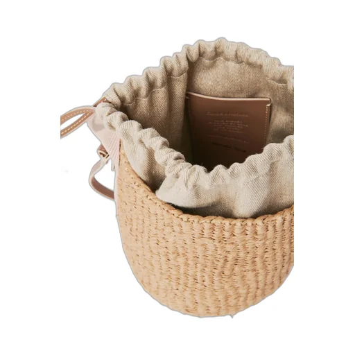 Woody Drawstring Small Basket Bag