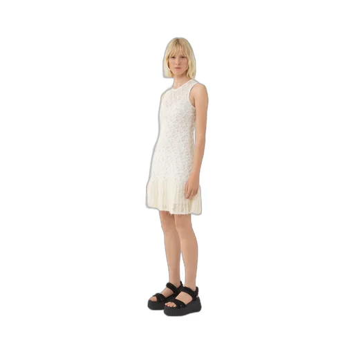 Lace Detailed Flared Mini Dress