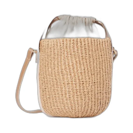 Woody Drawstring Small Basket Bag