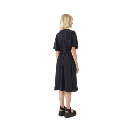 Wing Sleeved Flared Dress