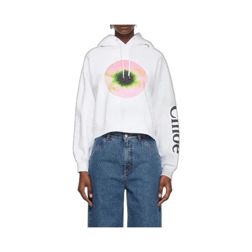 Abstract Print Cotton Hoodie
