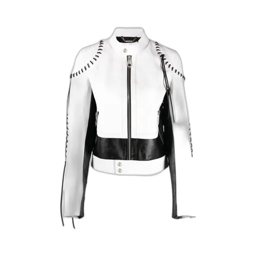 Whipstitch-Detailing Leather Jacket