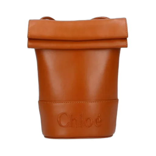 Embroidered-Logo Leather Mini Bag