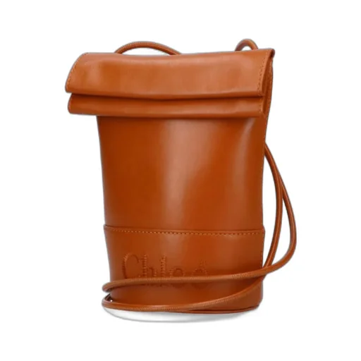 Embroidered-Logo Leather Mini Bag