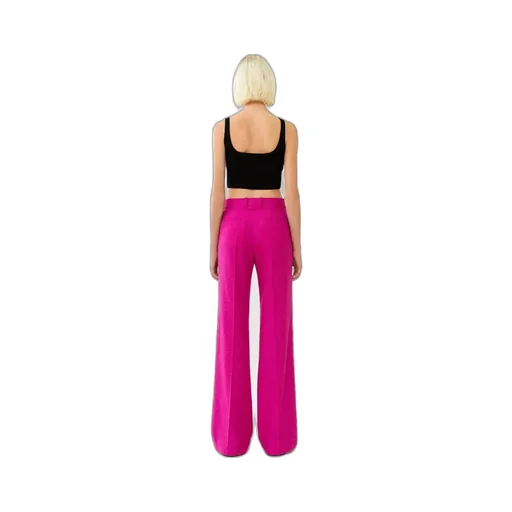 Pleated Flared Trousers