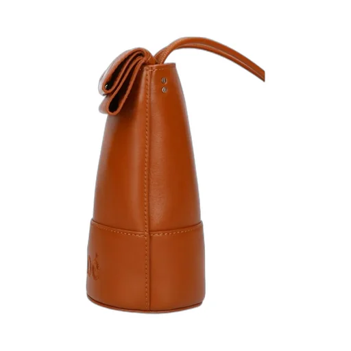Embroidered-Logo Leather Mini Bag