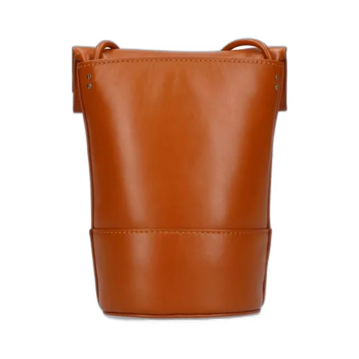 Embroidered-Logo Leather Mini Bag