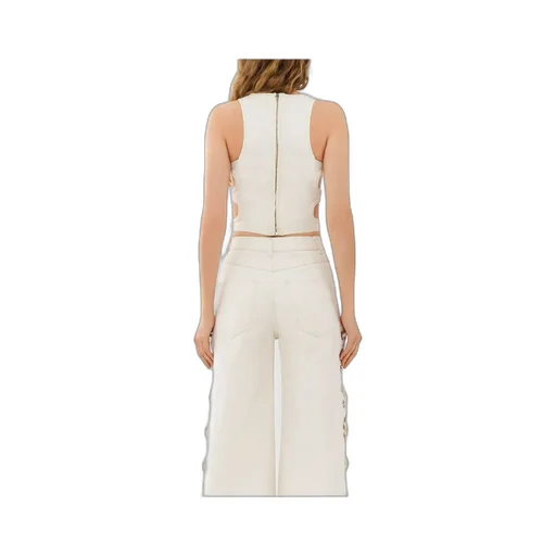 Cut-Out Cropped Tank Top