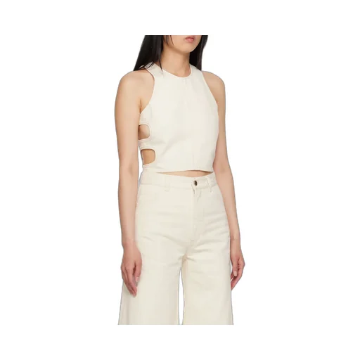 Cut-Out Cropped Tank Top