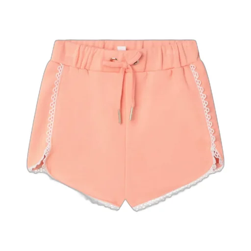 Scallop-Edge Drawstring Shorts