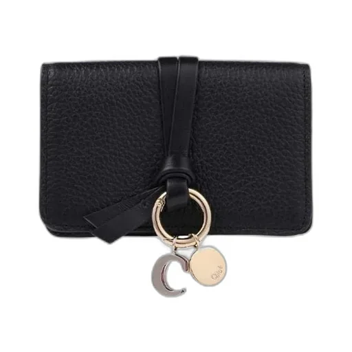 Logo-Charm Foldover Top Wallet