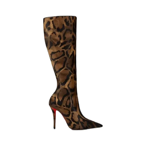 100Mm Miss Z Pointed Animal Print Boots